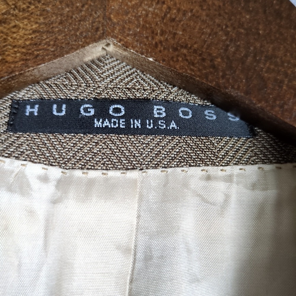 Hugo Boss Scorsese 44R 100% Wool 3 Button Blazer Brown Sport Coat Jacket USA - Picture 5 of 9